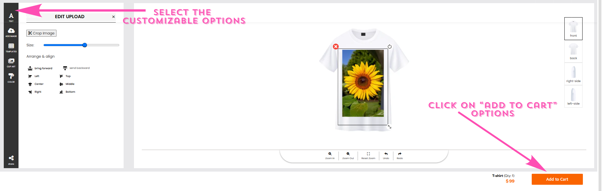 Customize the Product Image