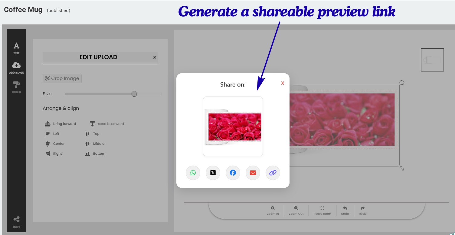Share Preview Dialog